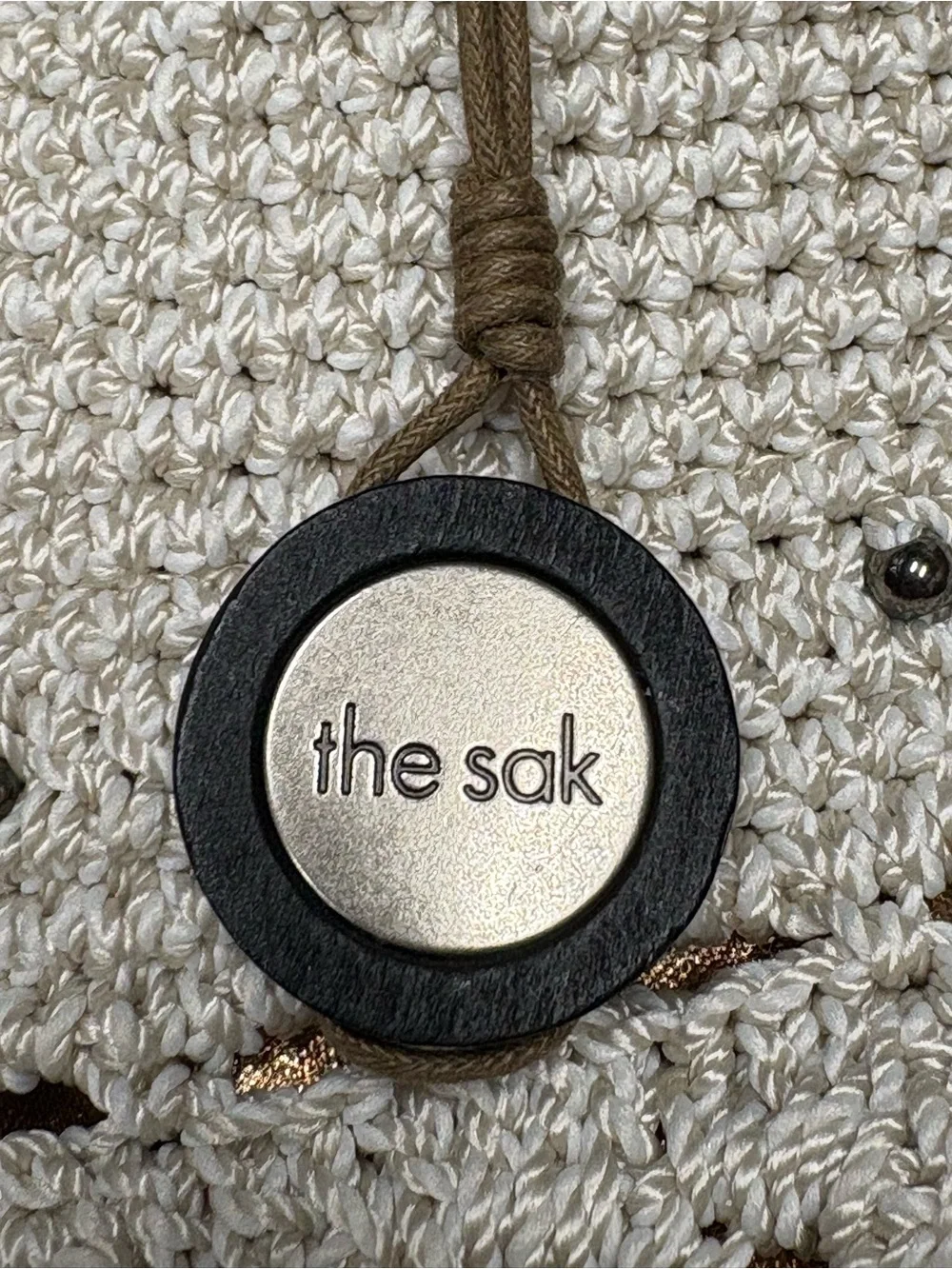 The Sak Cream Hand Crochet Backpack with Removable Strap